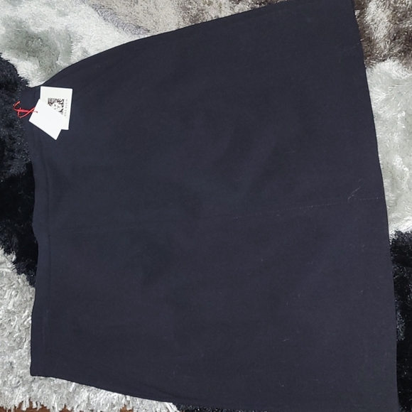 💕HP💕NWT Anne Klein Black Midi 2 Pocket Skirt- Size 14💕 - Picture 3 of 7